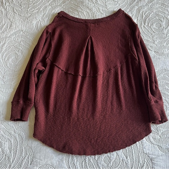 Free People - We The Free - OG Long Sleeve Tee - Cherry Cola - Picture 9 of 13